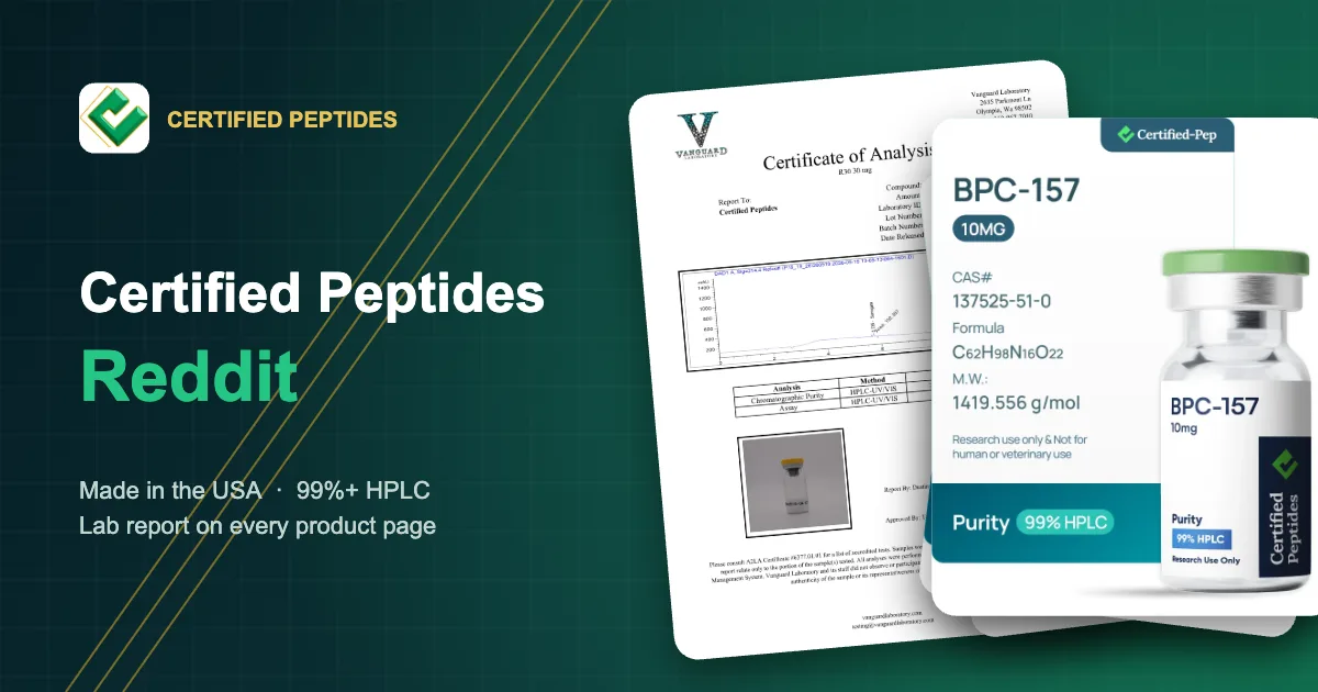 Certified Peptides Reddit guide from the Certified Peptides blog