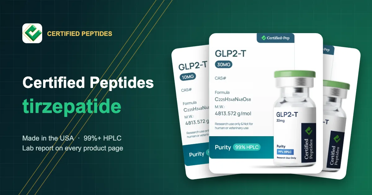 Certified Peptides tirzepatide guide from the Certified Peptides blog