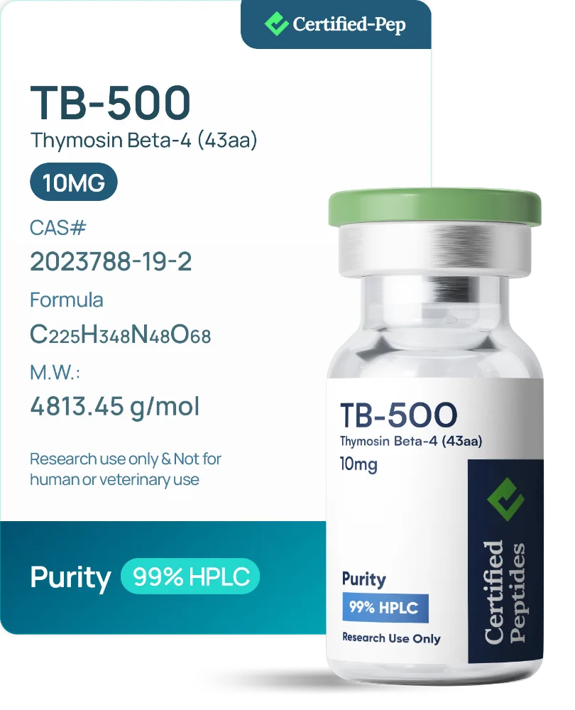 TB-500 10mg (Thymosin Beta-4) 1 TB-500 10mg from Certified Peptides